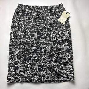 Dana Buchman Women’s Elastic Waist Black Tie  Pencil Skirt Sz S